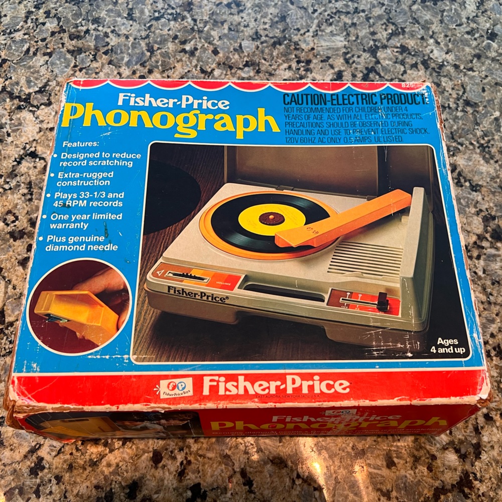 Antique/vintage fisher-price phonograph/turn table 1982